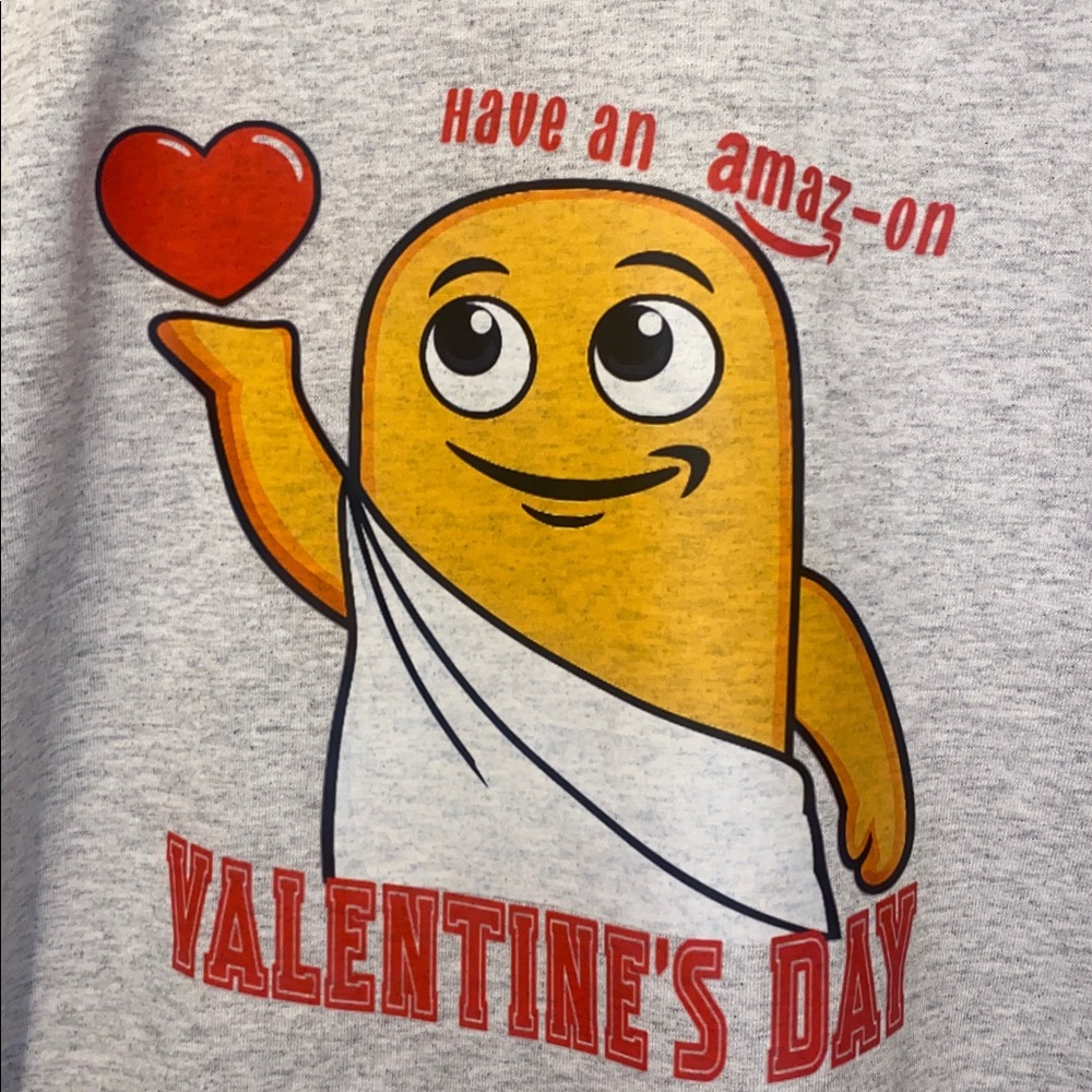NEW!! AMAZON MASCOT- PECCY VALENTINES tshirt - Picture 1 of 4